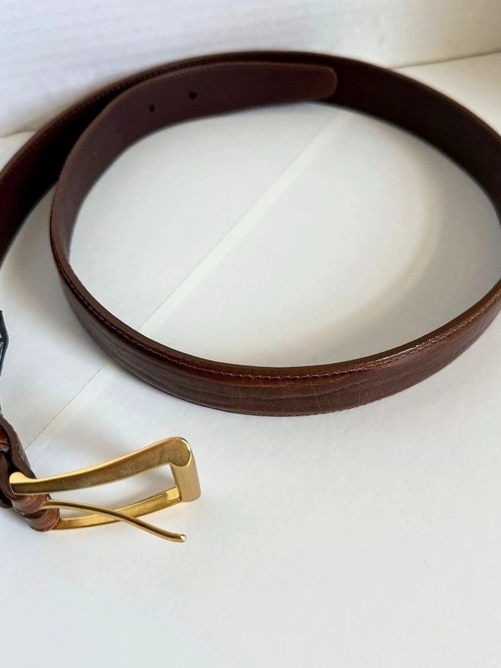 Brighton Brown Leather-Look Belt Size 34
